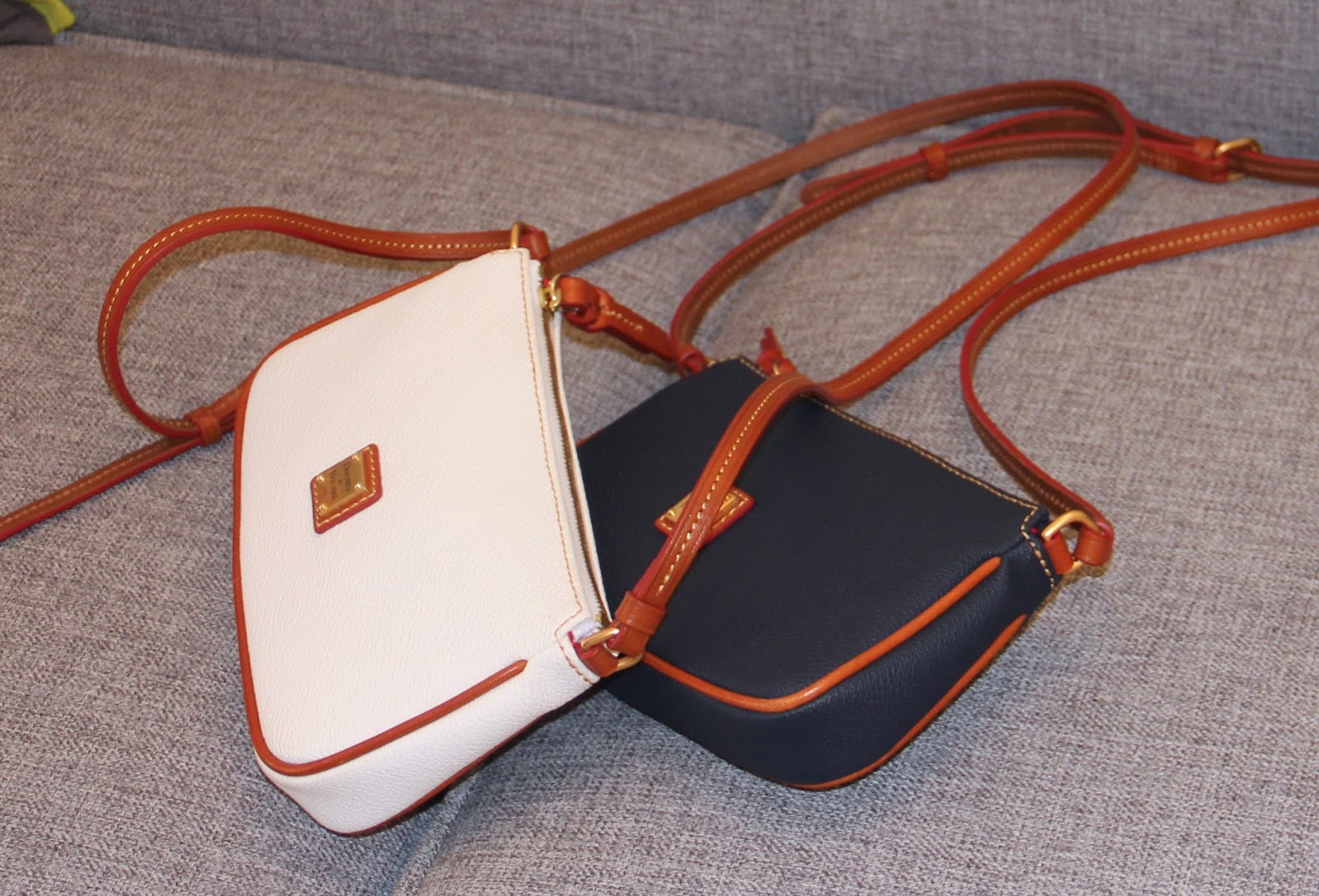 Vintage Dooney and Bourke All-Weather Leather Mini Saddle Bag with Belt Loop
