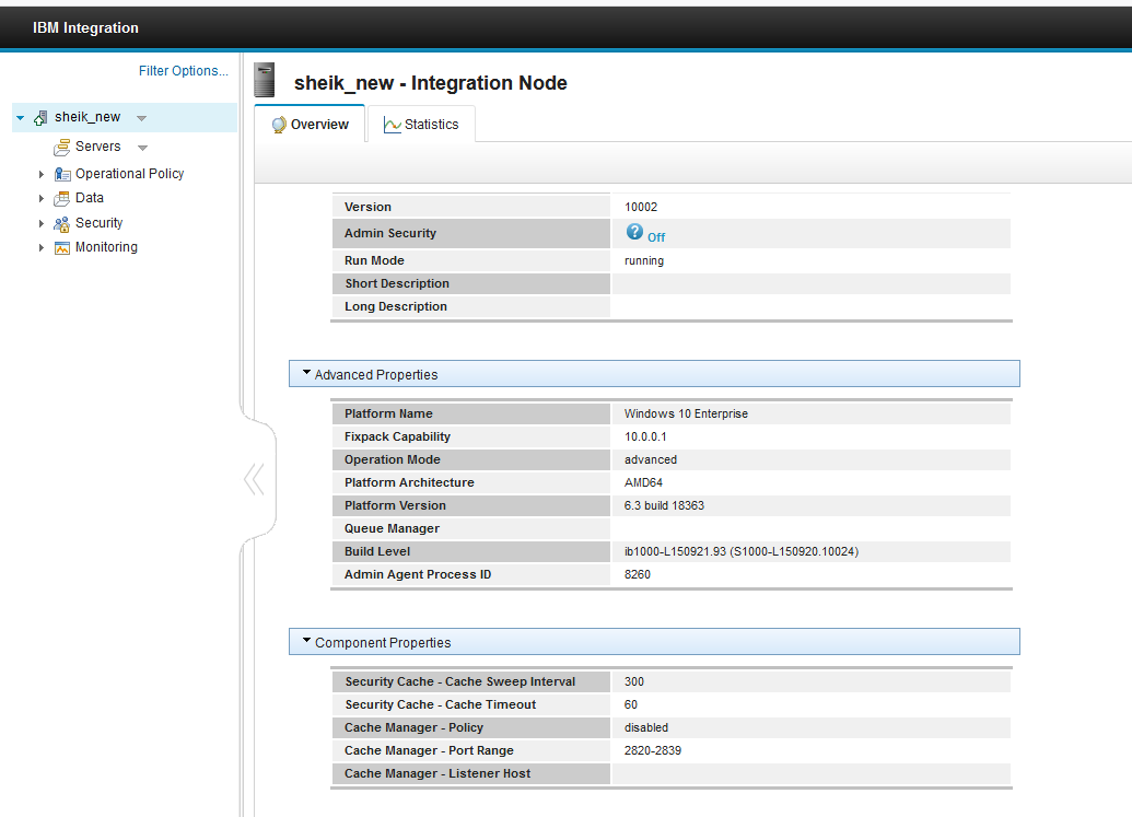 IIB Enabling and Disabling Admin console