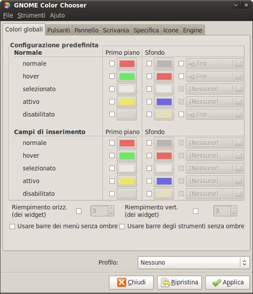 Gnome Color Chooser per personalizzare i fonts di tutto il vostro sistema.