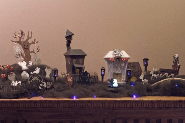 Nightmare before Christmas scene made out of paper