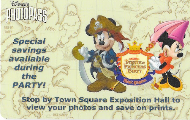 Disney's Photopass Pirates and Princess Party Card