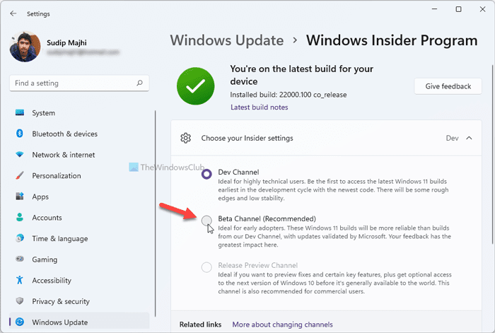 วิธีเปลี่ยนช่อง Insider บน Windows 11