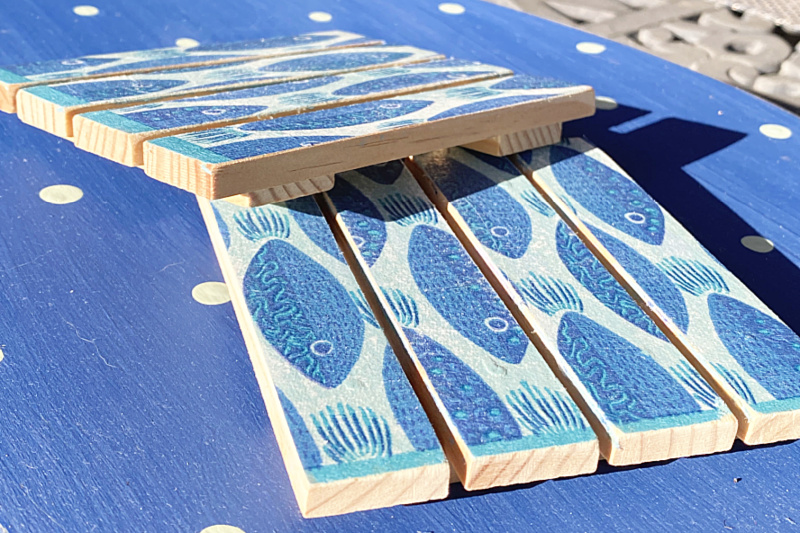 DIY Pallet Fish Drink Coasters