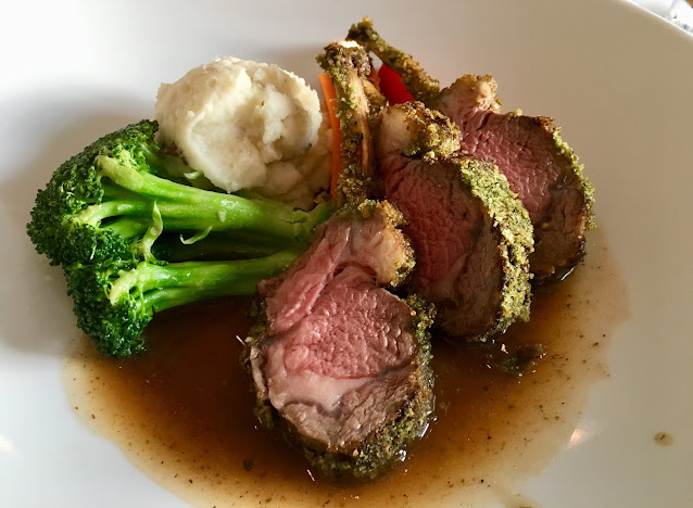 Celebrity Cruises roasted Colorado rack of lamb