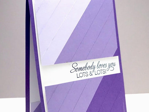 Purple Ombre Card with Parcels & Petals Stamp Set