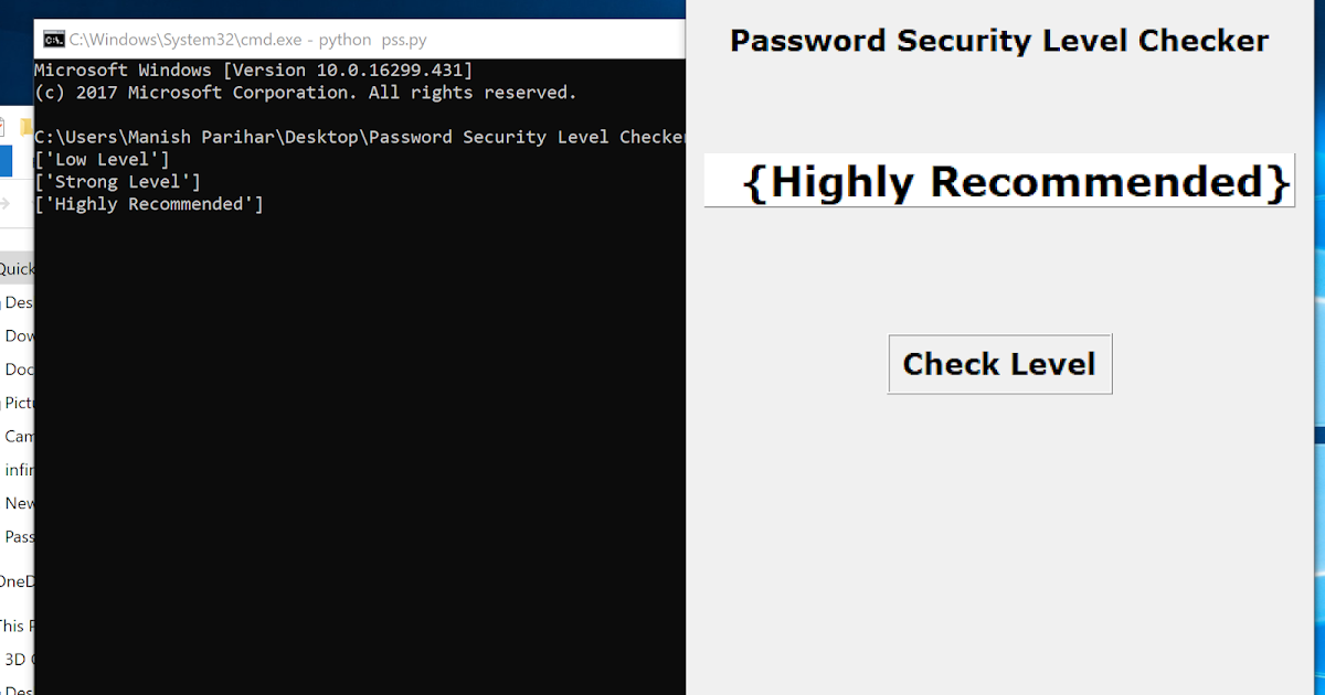 Password Security Level Checker
