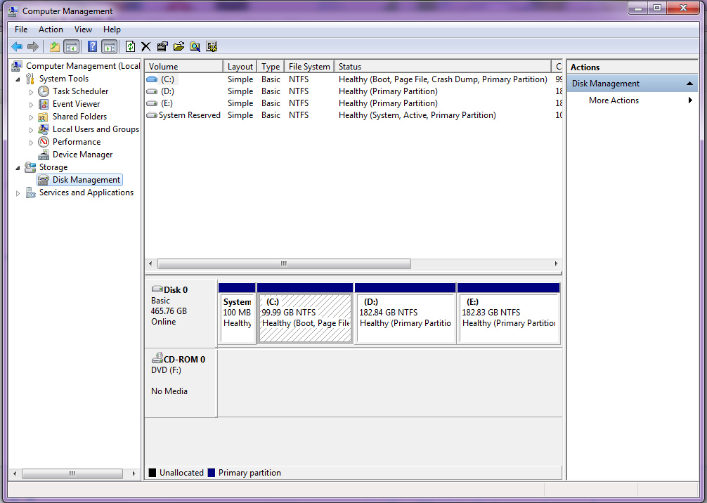 Adding Partitions Hard drive