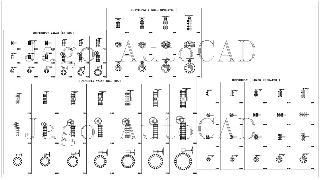 Download Butterfly Valve DWG AutoCAD Free