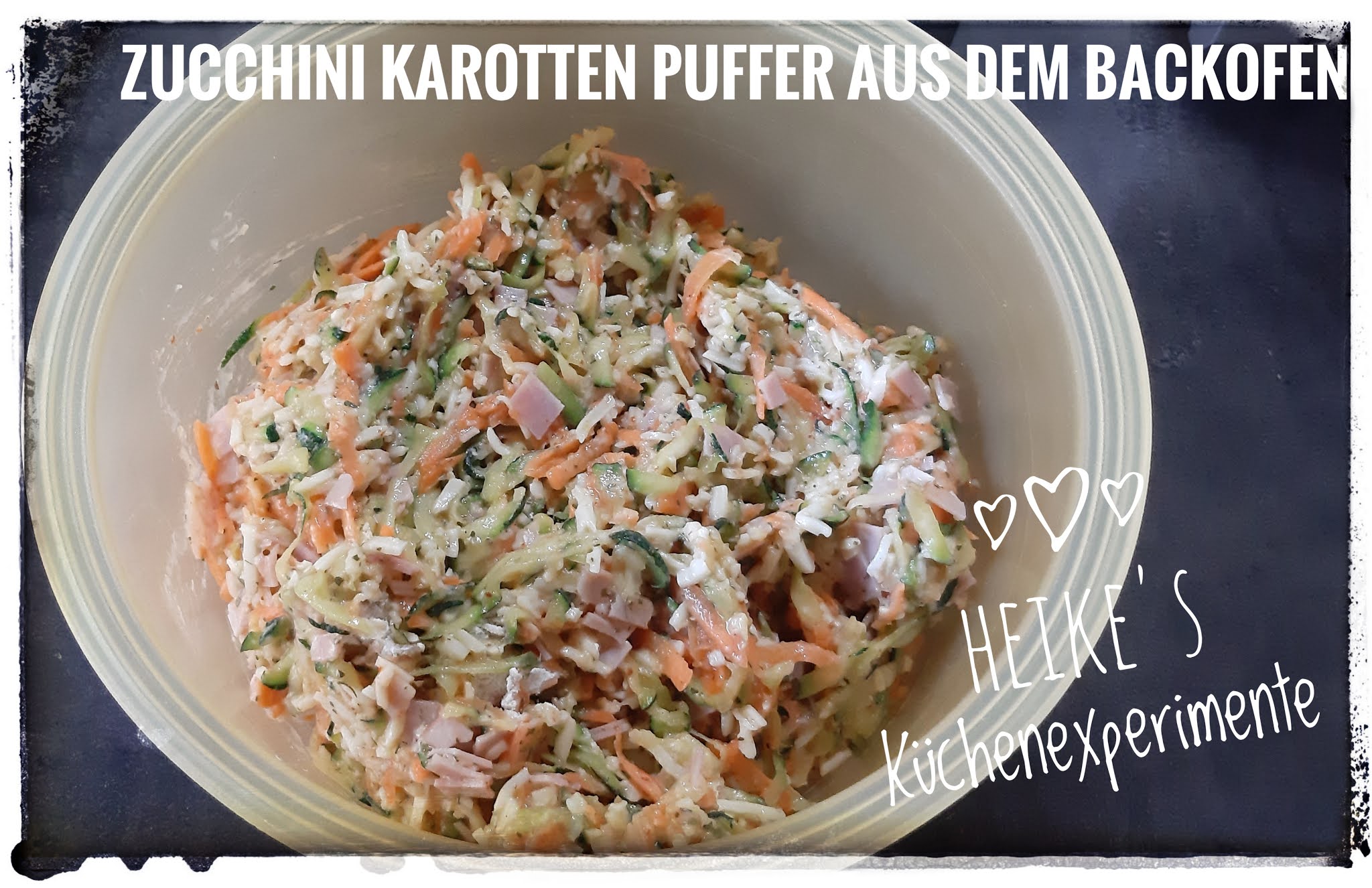 Heike&amp;#39;s Küchenexperimente ☆☆☆: Zucchini Karotten Puffer aus dem Backofen