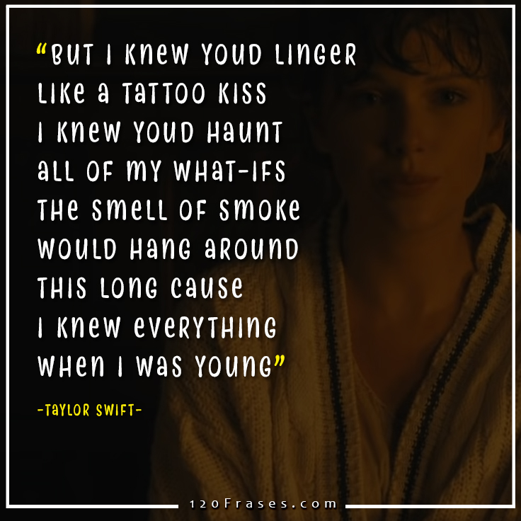 Frases de Taylor Swift (cardigan) 120 frases