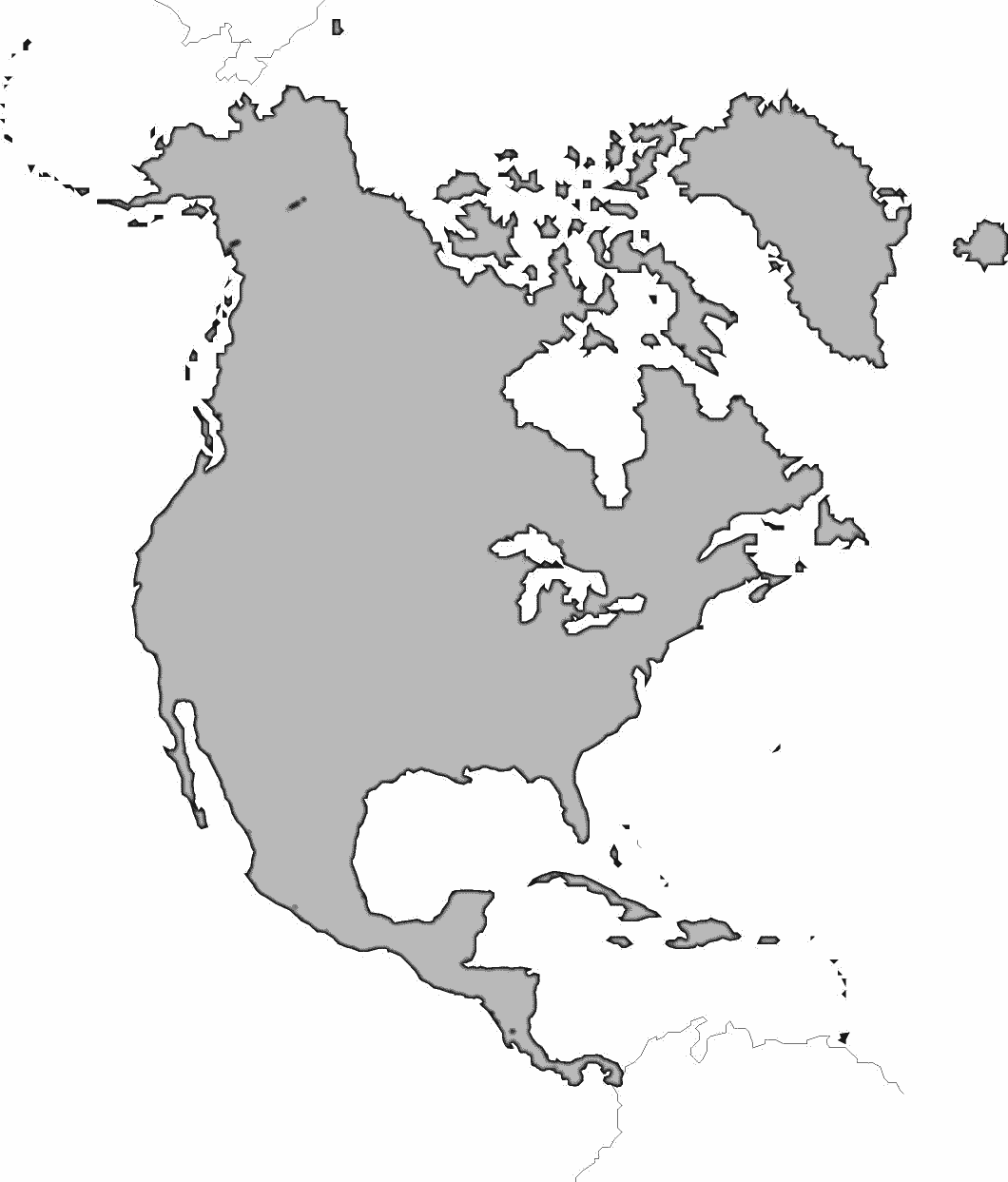 Printable Blank Map Of North America Printable Blank Map Of North America