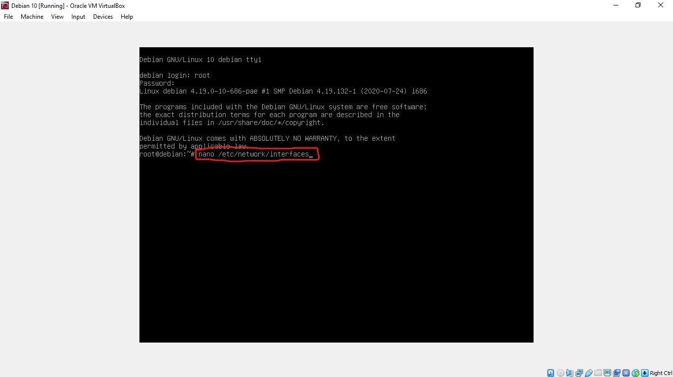 Konfigurasi IP Address di Debian 10 KOMPUTER DAN JARINGAN