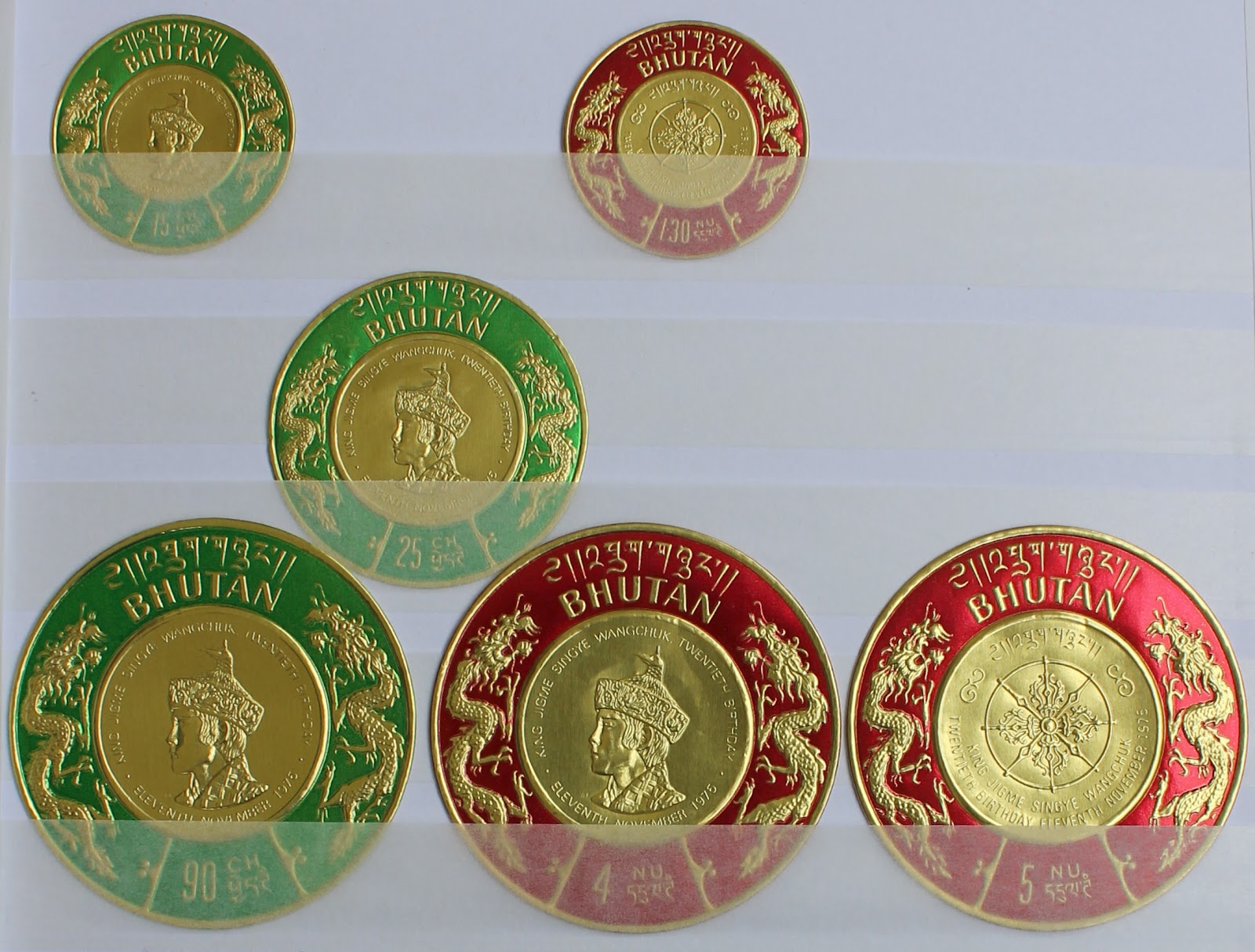 My Postage Stamps Collection Round shaped embossed stamps