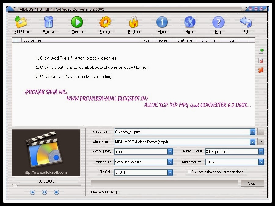 allok 3gp psp mp4 ipod video converter clubic gratuit