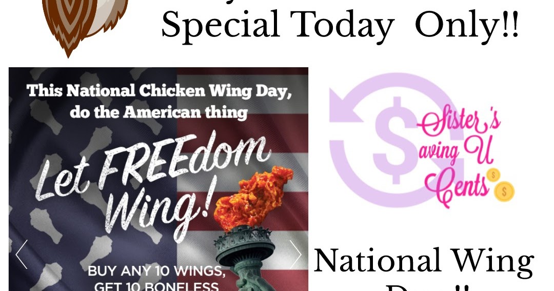 Hooters National Wing Day Deal Today Only!!