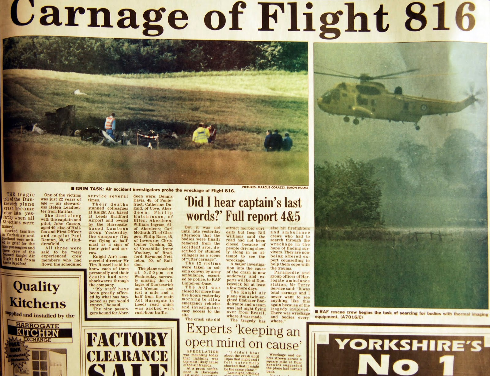 Disasters and Shipwrecks Crash of Knight Air Flight 816