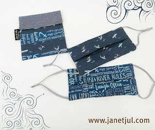 Mascarillas de tela higiénicas y bolsa para mascarillas cosidas por Jan et Jul