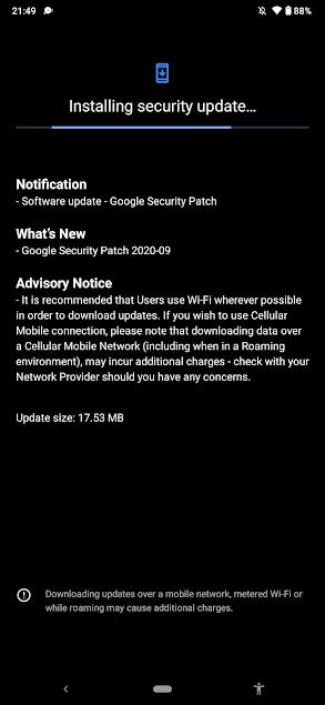 Nokia 7.2 receiving September 2020 Android Security patch