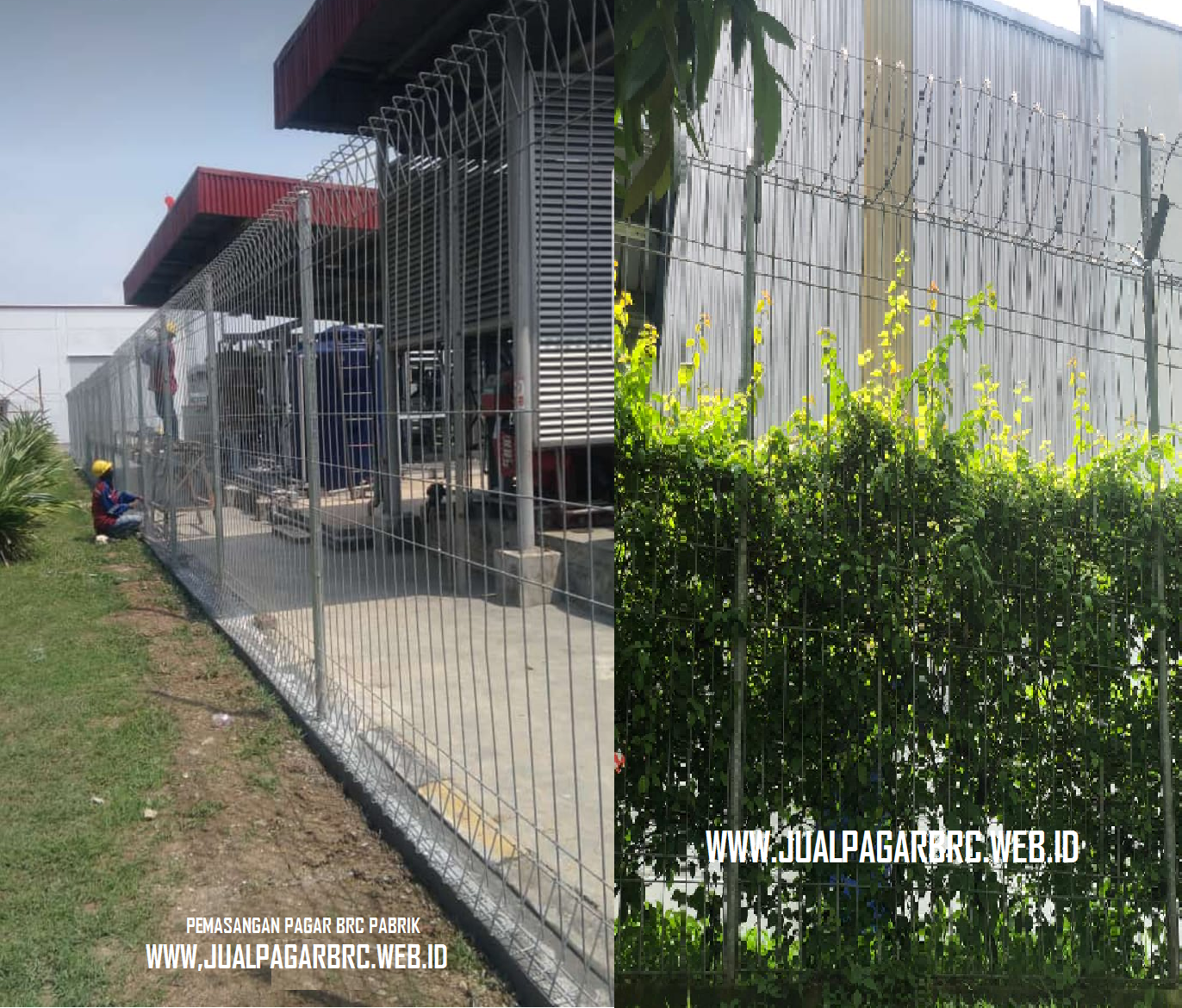 Pagar BRC Untuk Pengaman Pada Pabrik NIKE