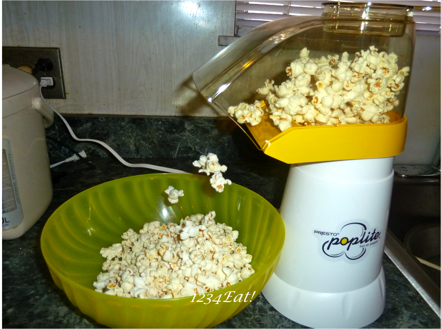 1234Eat! AirPopped Popcorn Kettle Popcorn, Plain Popcorn, and Butter