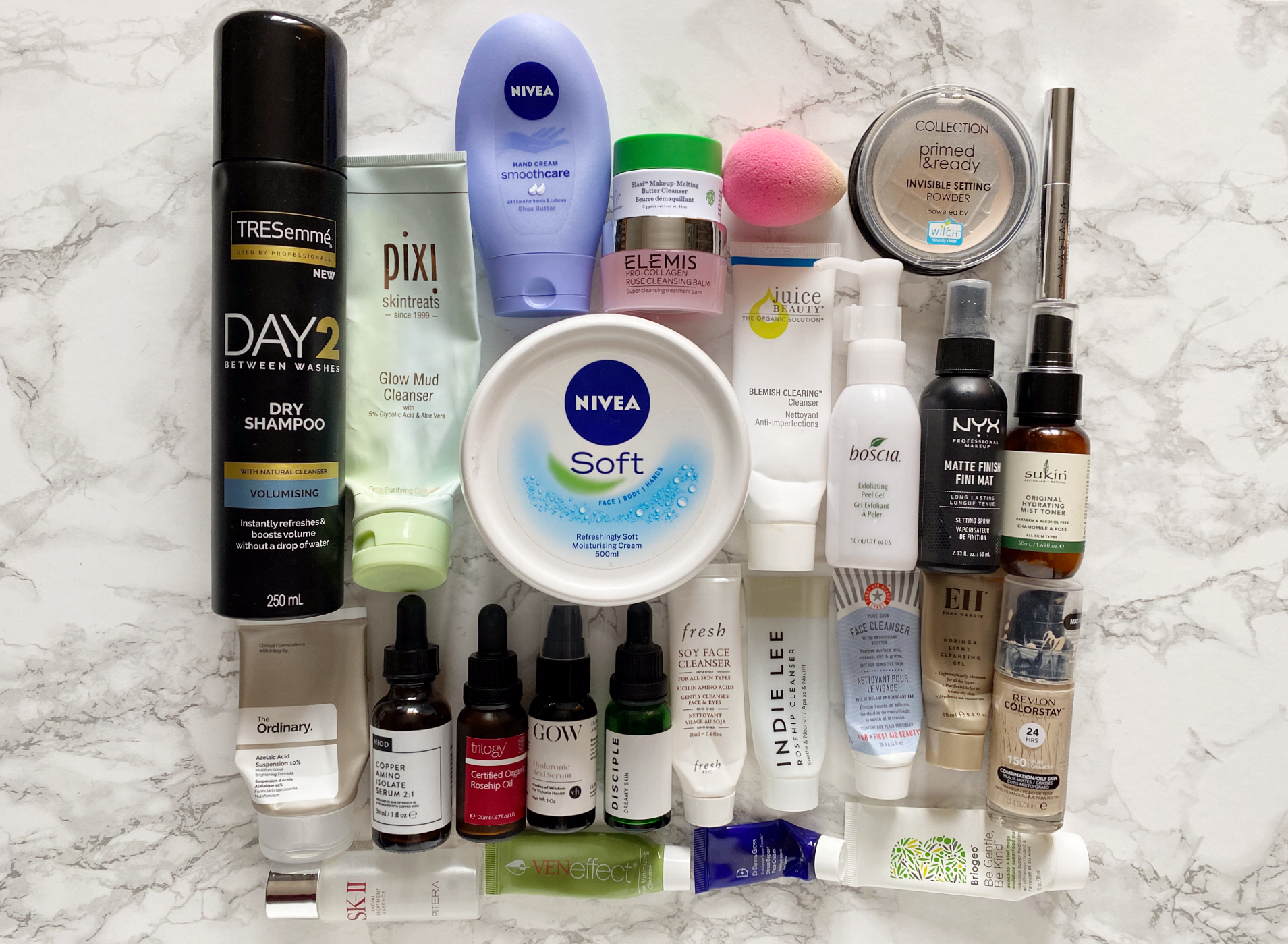 product empties Nivea pixi niod