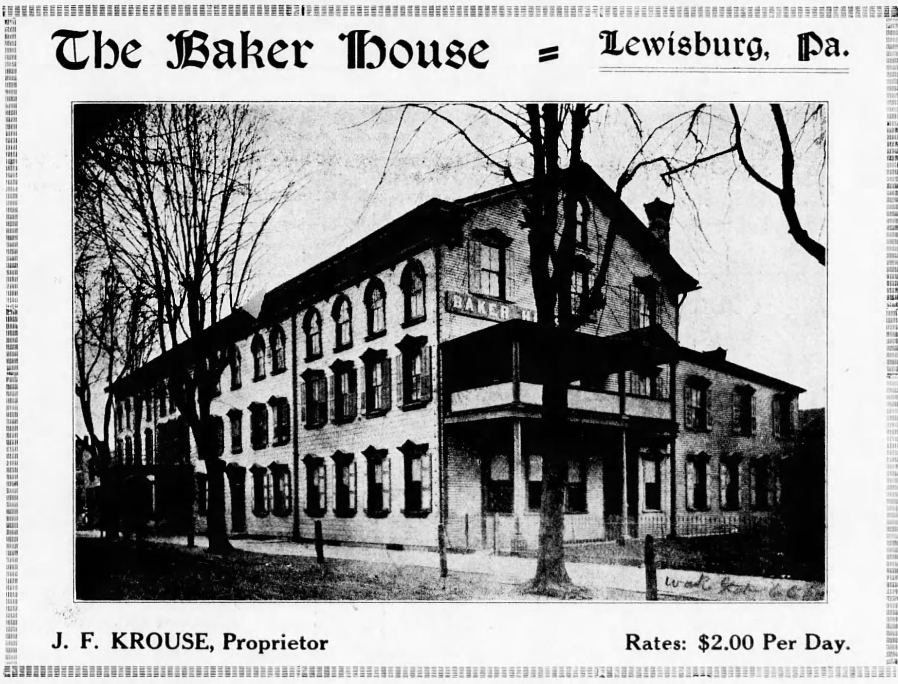 Valley Girl Views The Baker House Hotel In Lewisburg Pa 18821916
