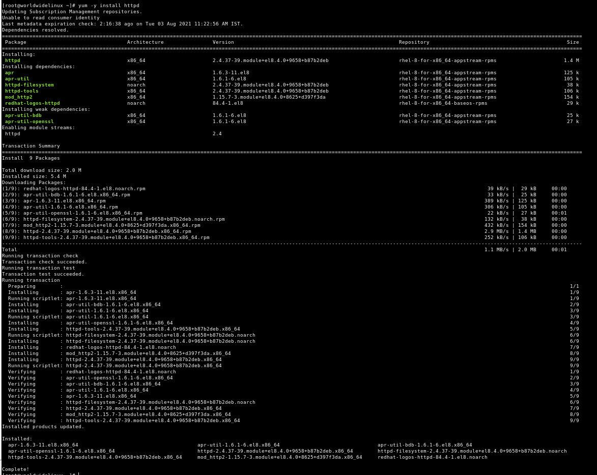 World Wide Linux How to Install and Configure HTTPD  Server on