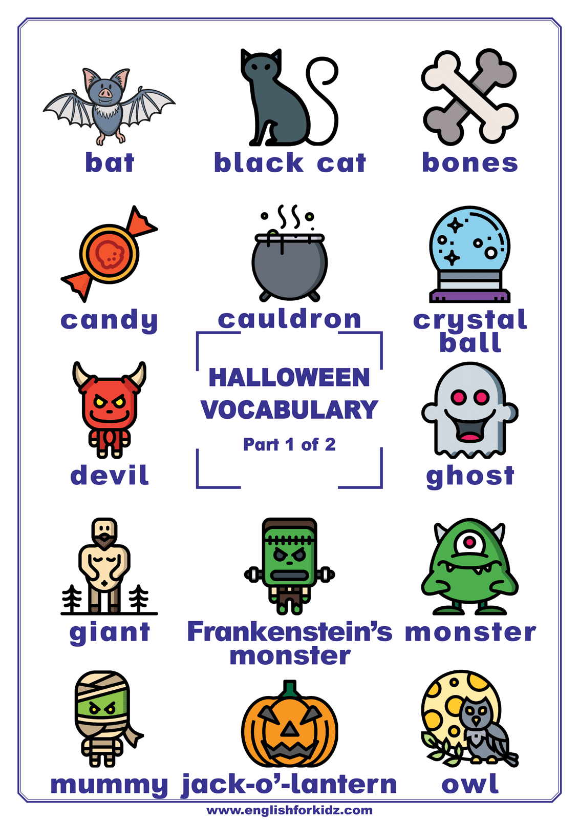 halloween vocabulary presentation