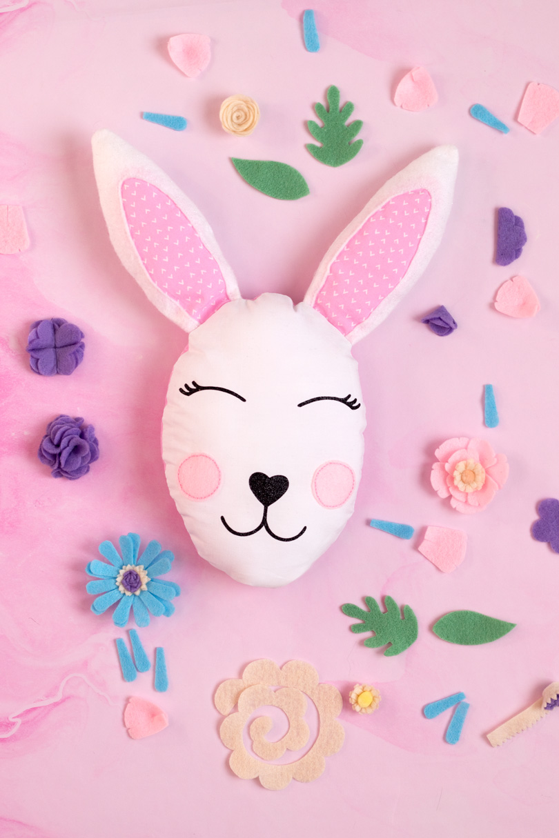 diy spring fabric bunny felt flowers