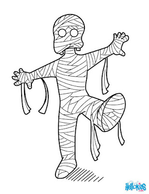 Mummy coloring pages 4