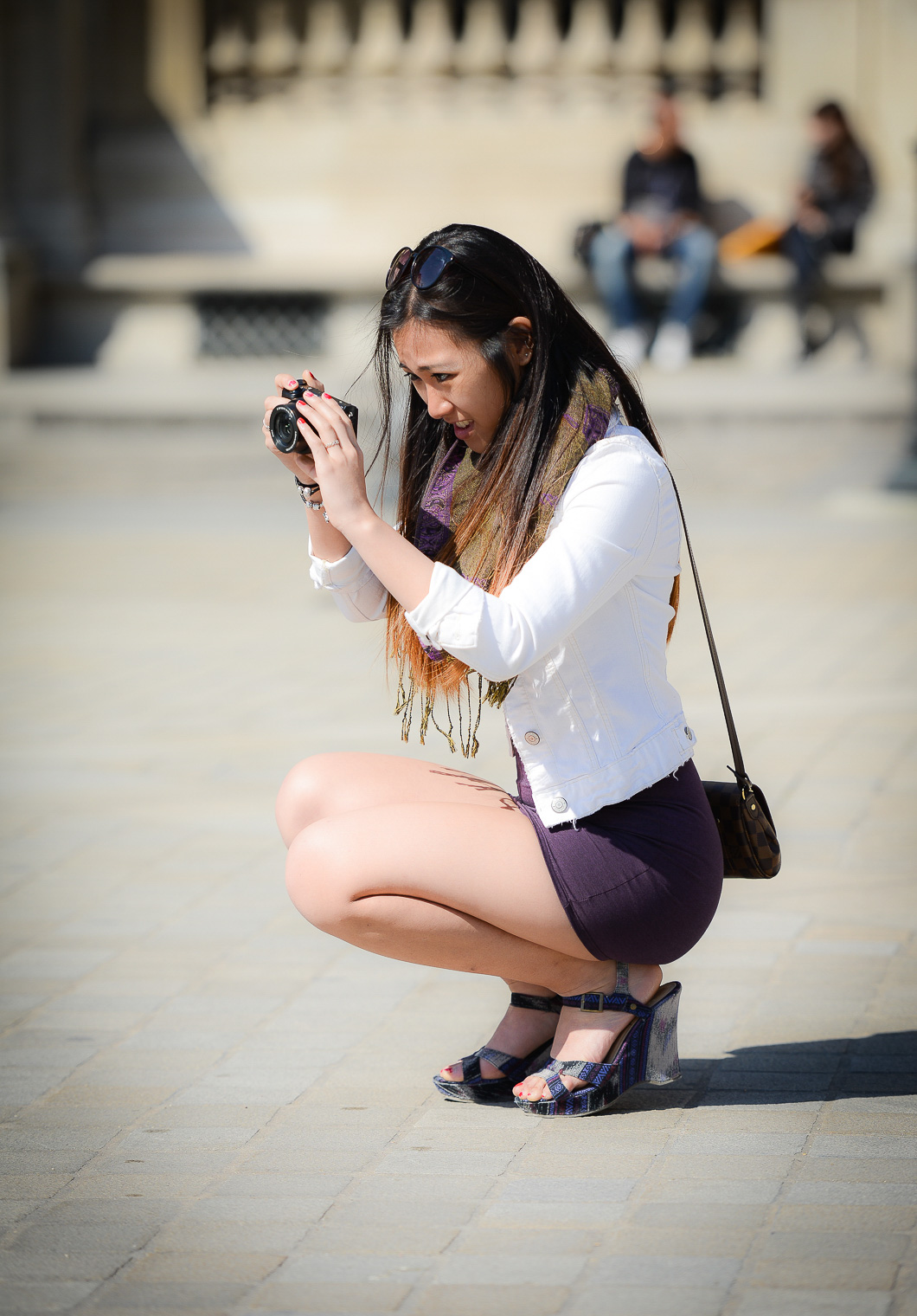 Mujeres asiaticas sexys en mini falda | Mujeres bellas en la calle