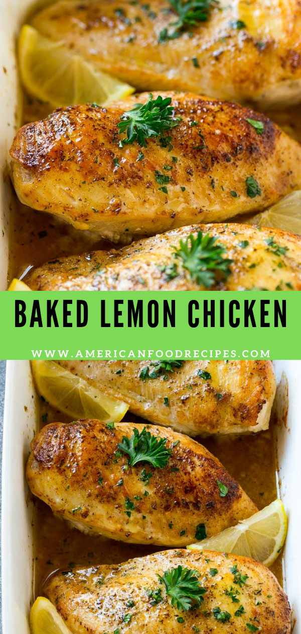 Baked Lemon Chicken - American Food Recipes