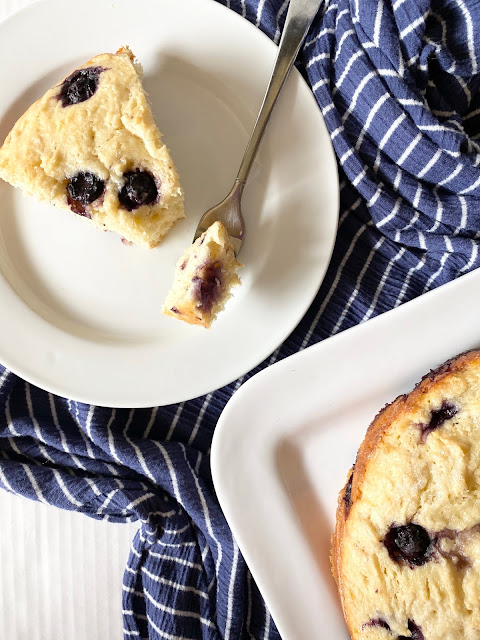 blueberry yogurt breakfast cake #sweetsavoryeats