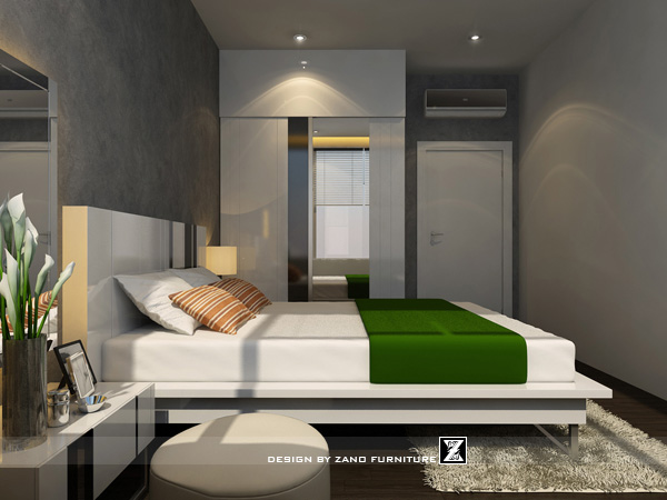 Thiết kế nội thất phòng ngủ căn hộ 2106S2 - Sai Gon Pearl