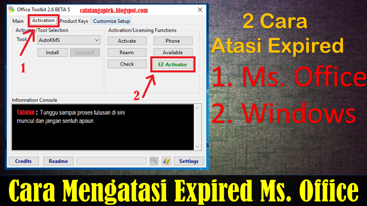 Cara Mengatasi M.Office Expired (Kadaluarsa) 2016 Catatan Gapteks