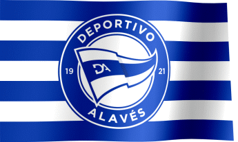 The waving flag of Deportivo Alavés (Animated GIF)