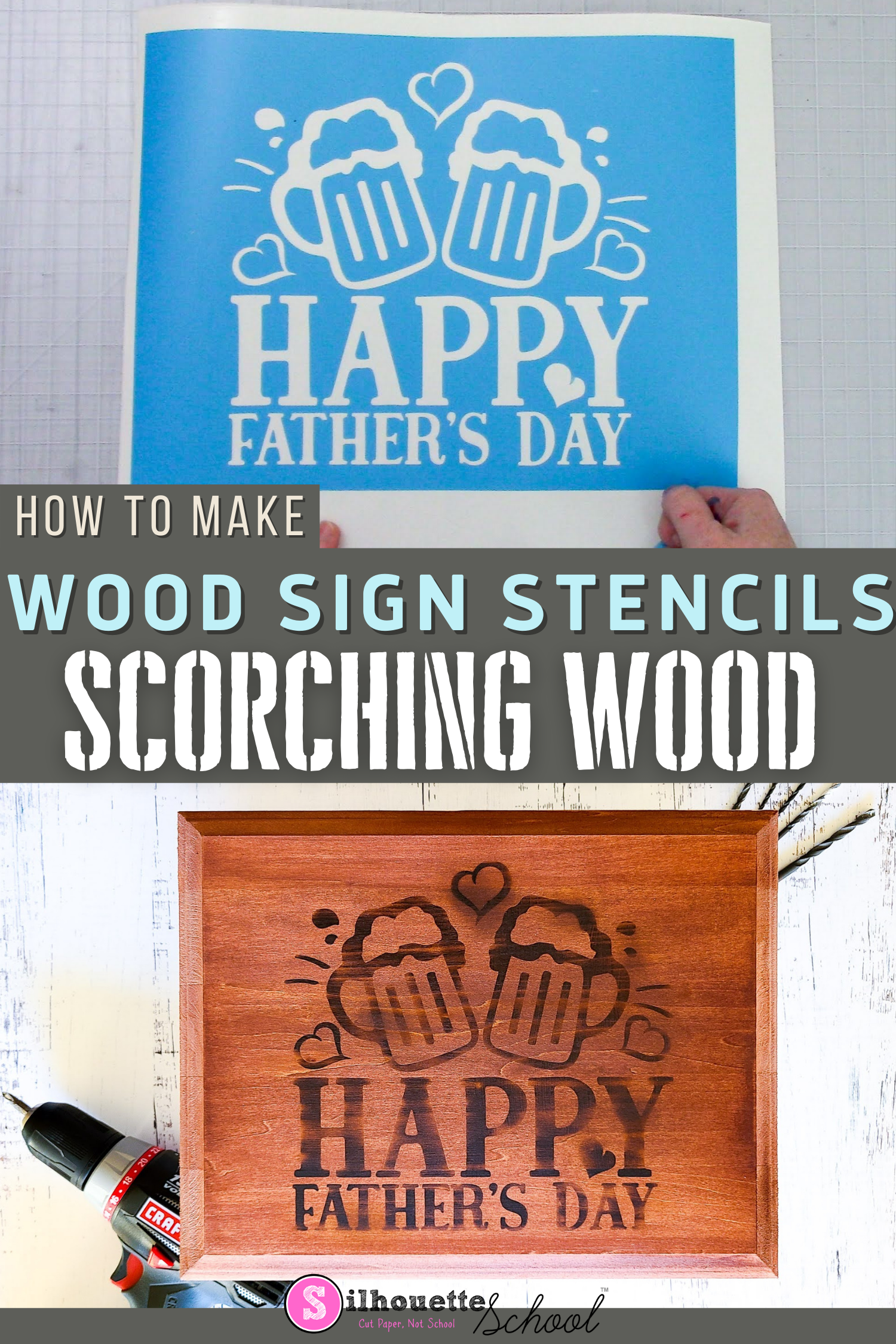 How to Use Decal Vinyl as a Wood Burning Stencil 