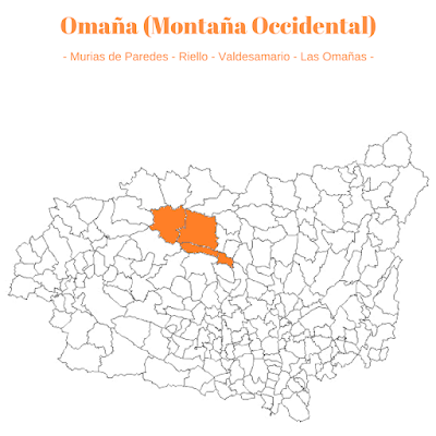 Mapa Comarca de Omaña (León)