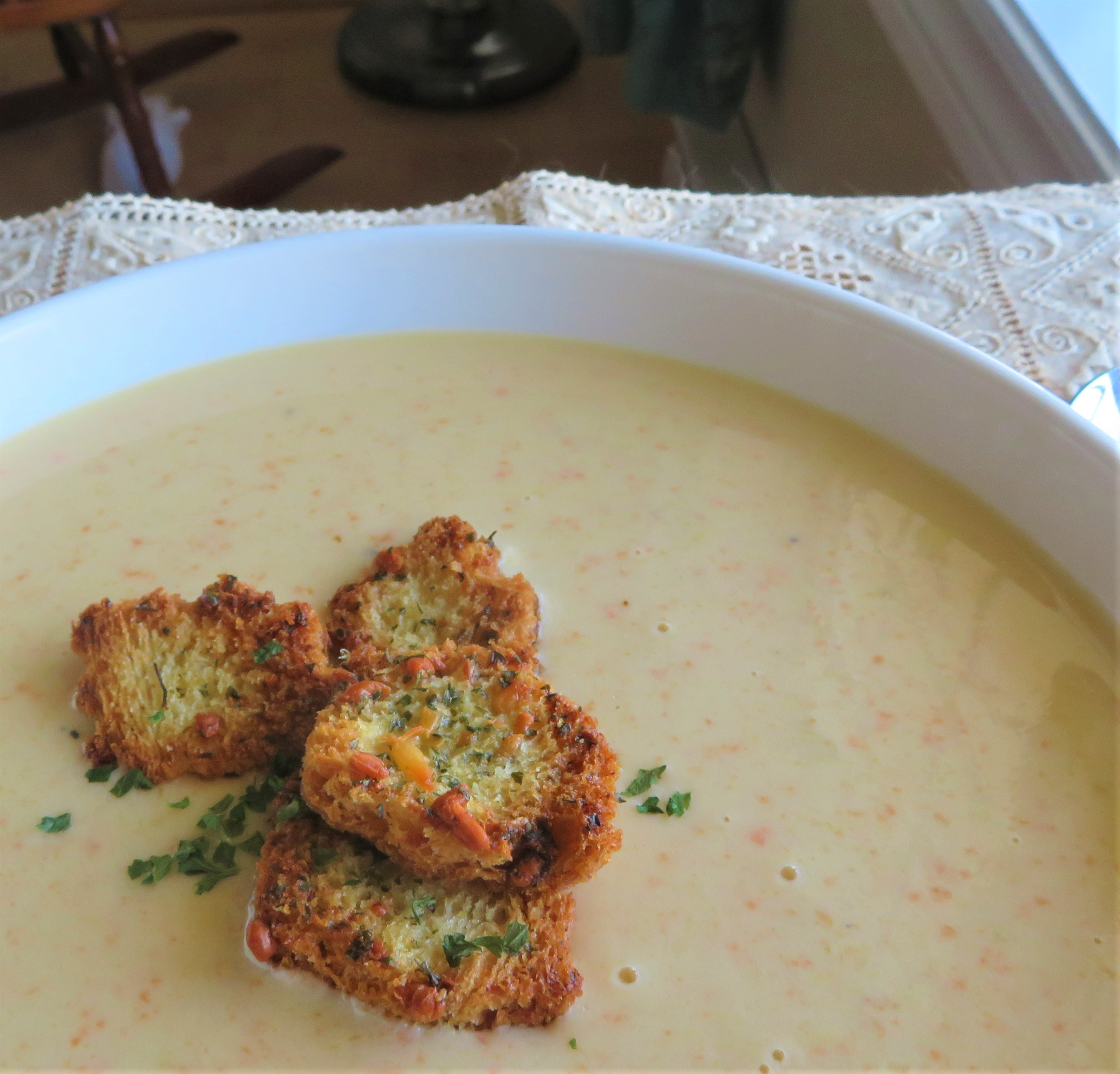Garlic & White Cheddar Bisque The English Kitchen
