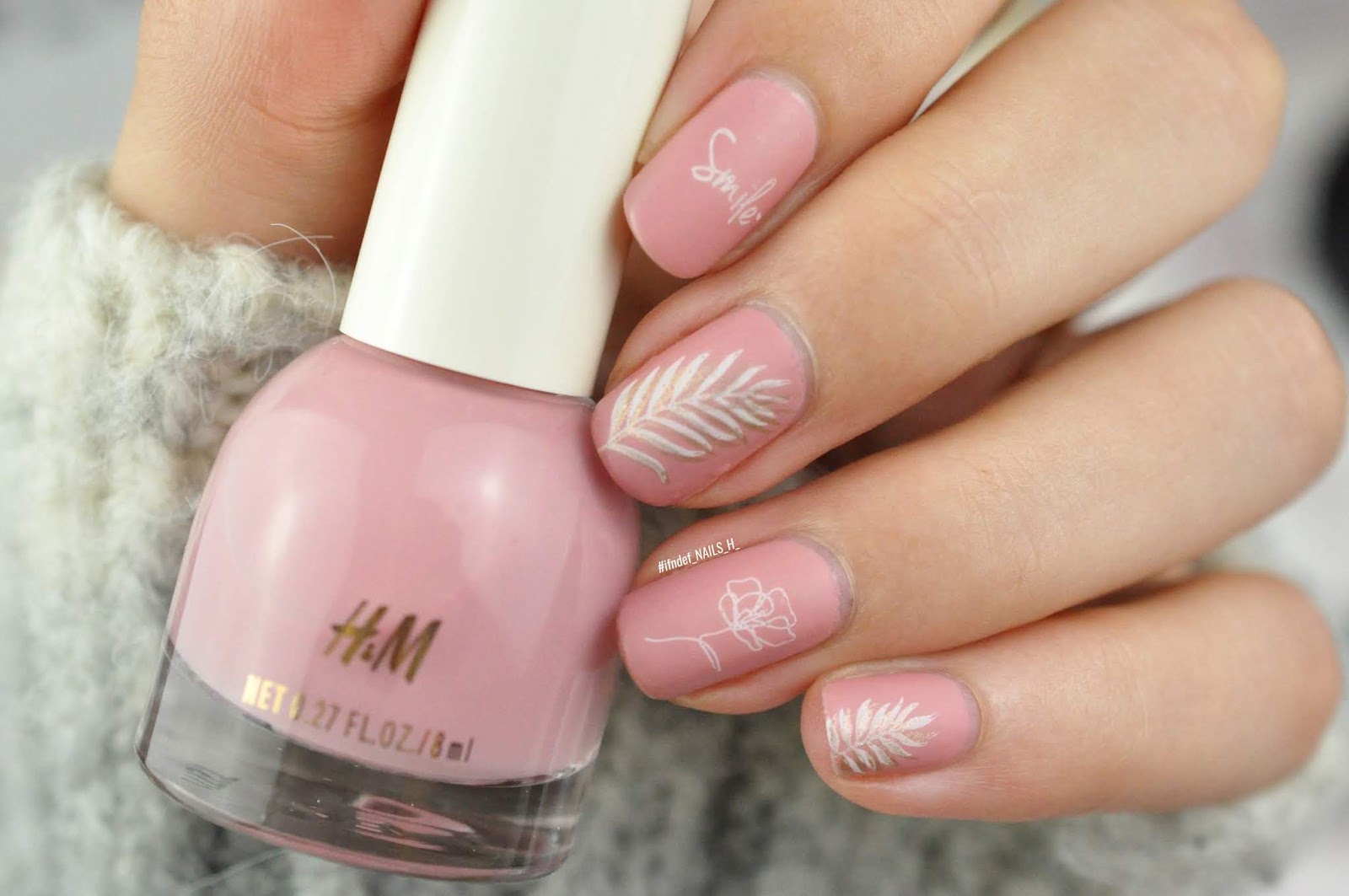 2. Dusty Pink and White Marble Nail Art - wide 3