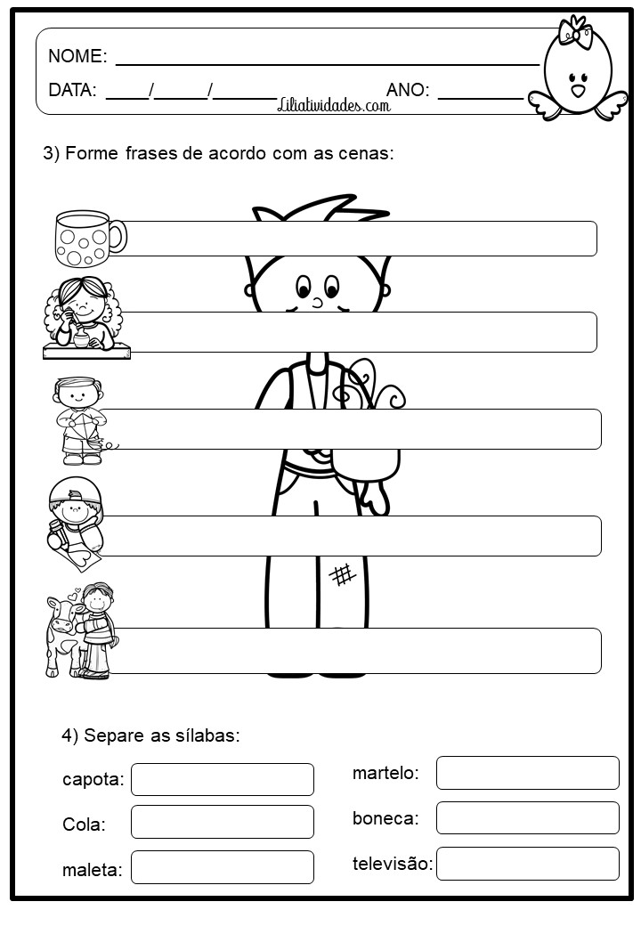 REESCRITA DE FRASES 2º ANO