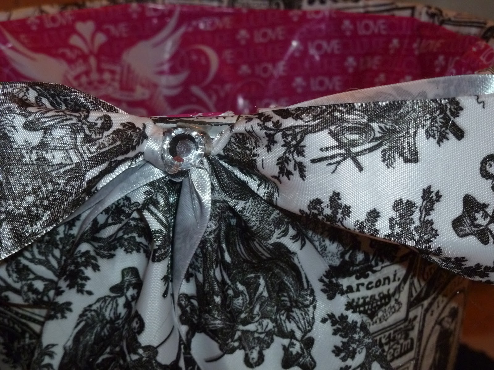 Crafts Crazy Decoupage trash can...