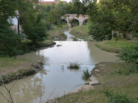 The Fiume Rubicone is little more than a stream in places on its 80km journey from the mountains to the Adriatic