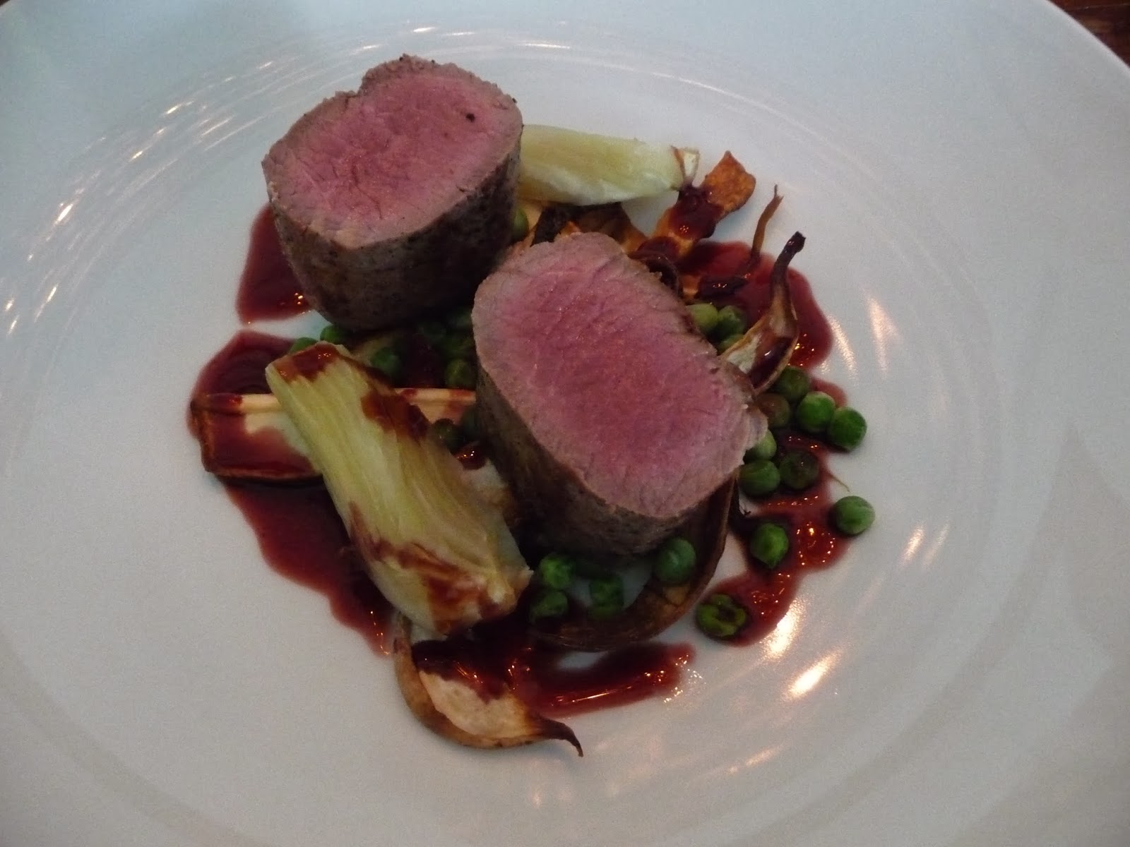 My World of Travel and Food Lamb backstrap with red wine reduction