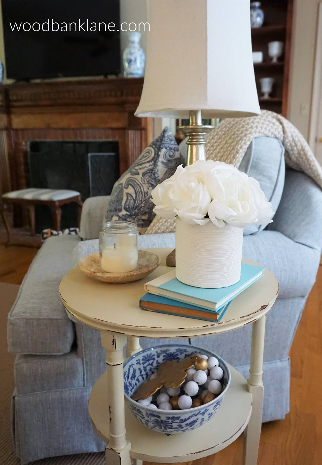 Woodbank Lane WHERE ARE THEY NOW CHALK PAINTED ACCENT TABLE