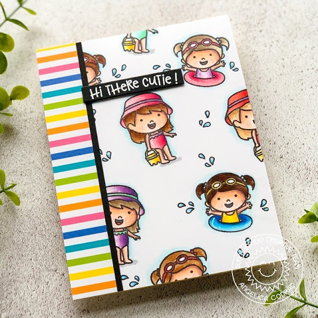 Sunny Studio Stamps: Coastal Cuties Summer Beach Themed Card by Angelica Conrad (using Striped Paper from Summer Splash 6x6 Pack) Sunny Studio Stamps: Coastal Cuties Summer Beach Themed Card by Angelica Conrad (using Striped Paper from Summer Splash 6x6 Pack)