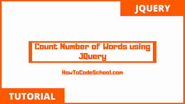 Count Number of Words using JQuery