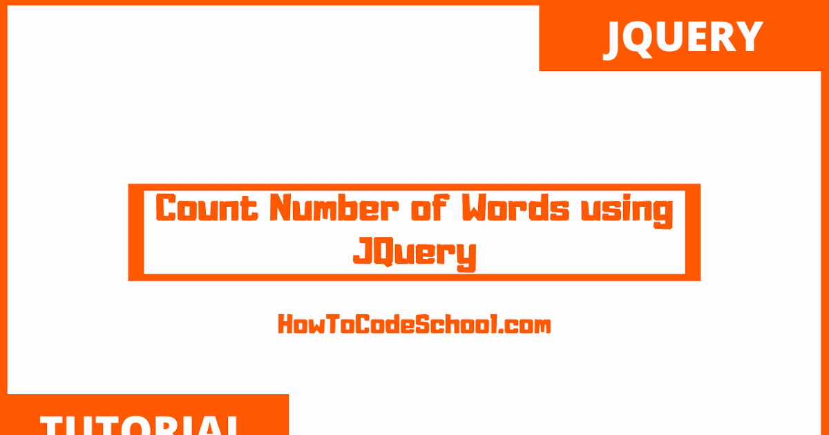 Count Number of Words using JQuery