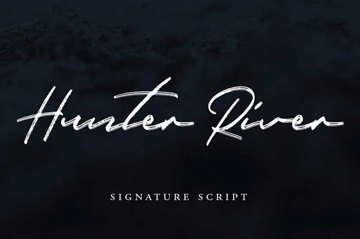 Hunter River Free Signature Script Font