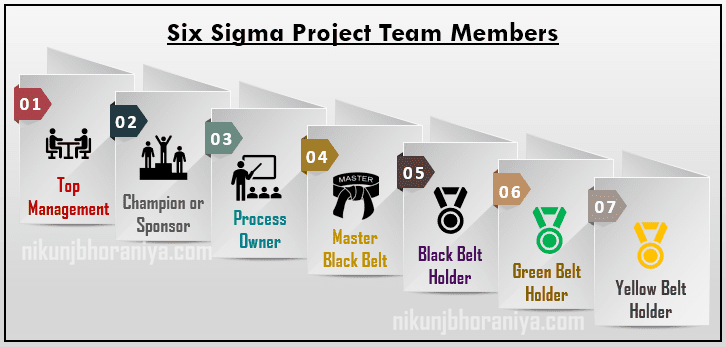 ebbe tidevand mulighed væg Six Sigma Project Team Members Roles and Responsibility